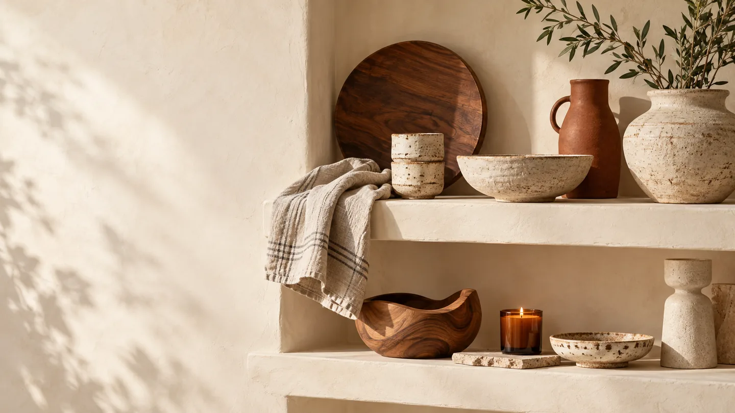 Curated ceramics, textiles, and home objects